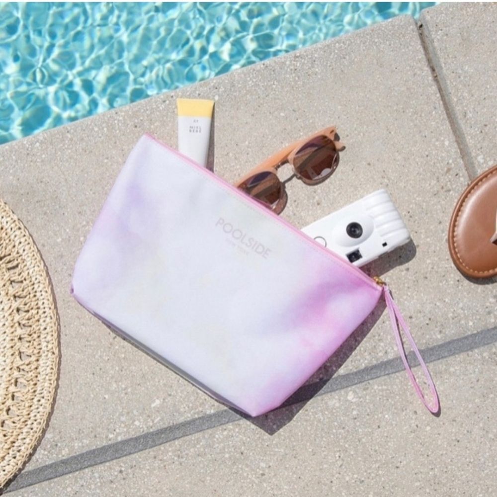 Poolside Pink and White Clutch (PUR3)